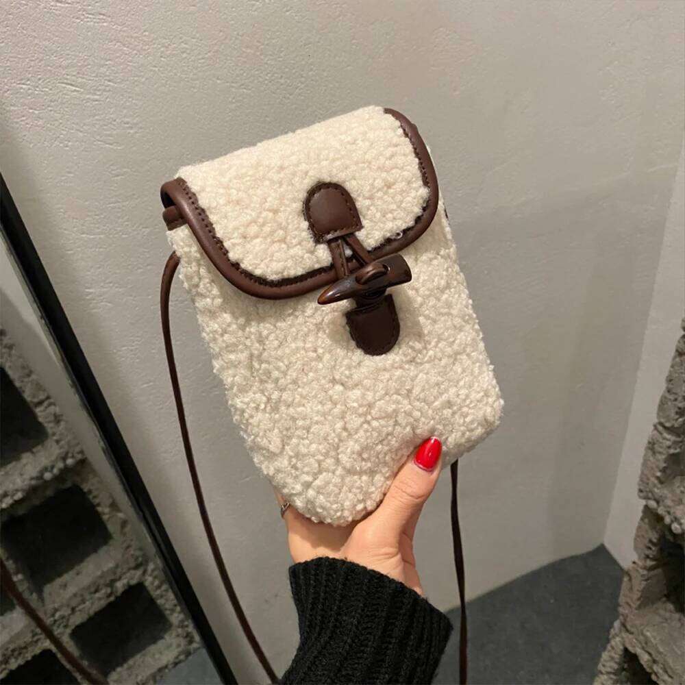 for Autumn and Winter Women's Small New Lightweight Mini Phone Bag, Single Shoulder Crossbody Plush Bag XJ260129