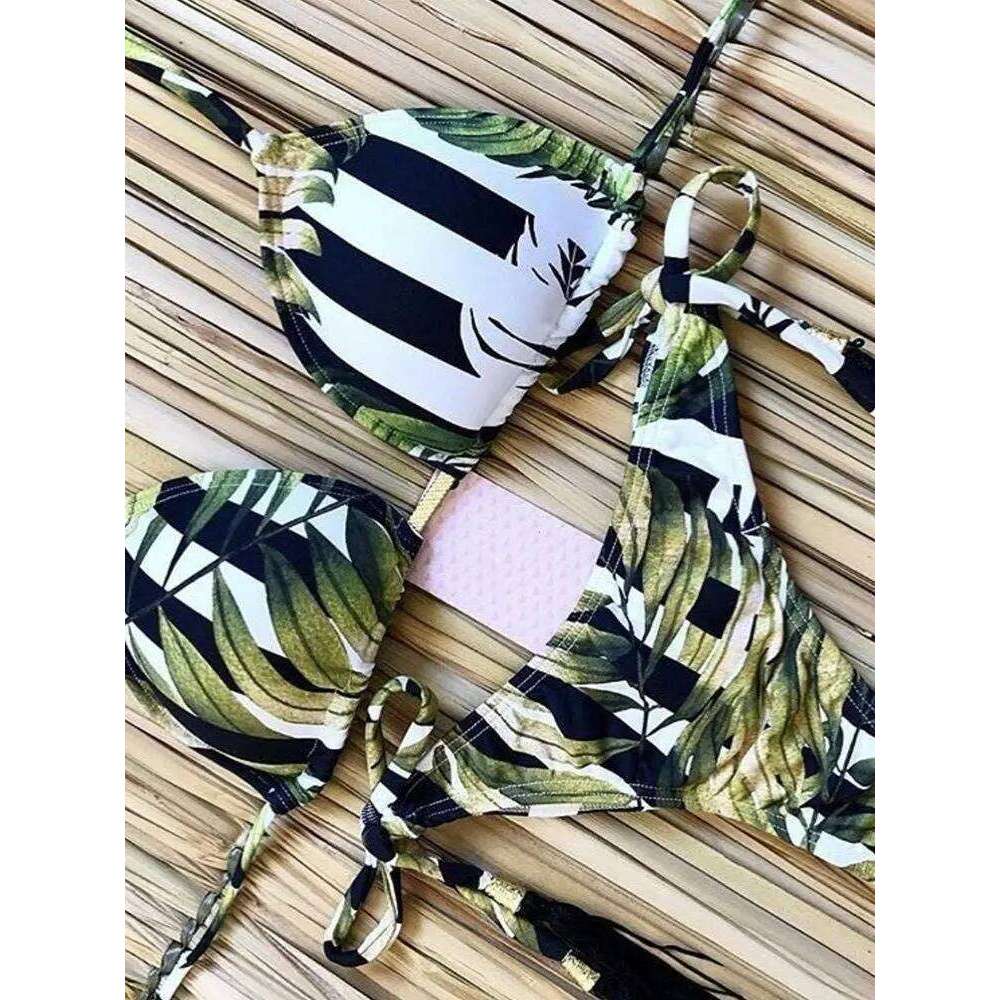 Sexy Bikinis 2020 Women Swimsuit Bandage Halter Beach Wear Bathing suits Push Up Swimwear Female Brazilian Bikini Set Z260206