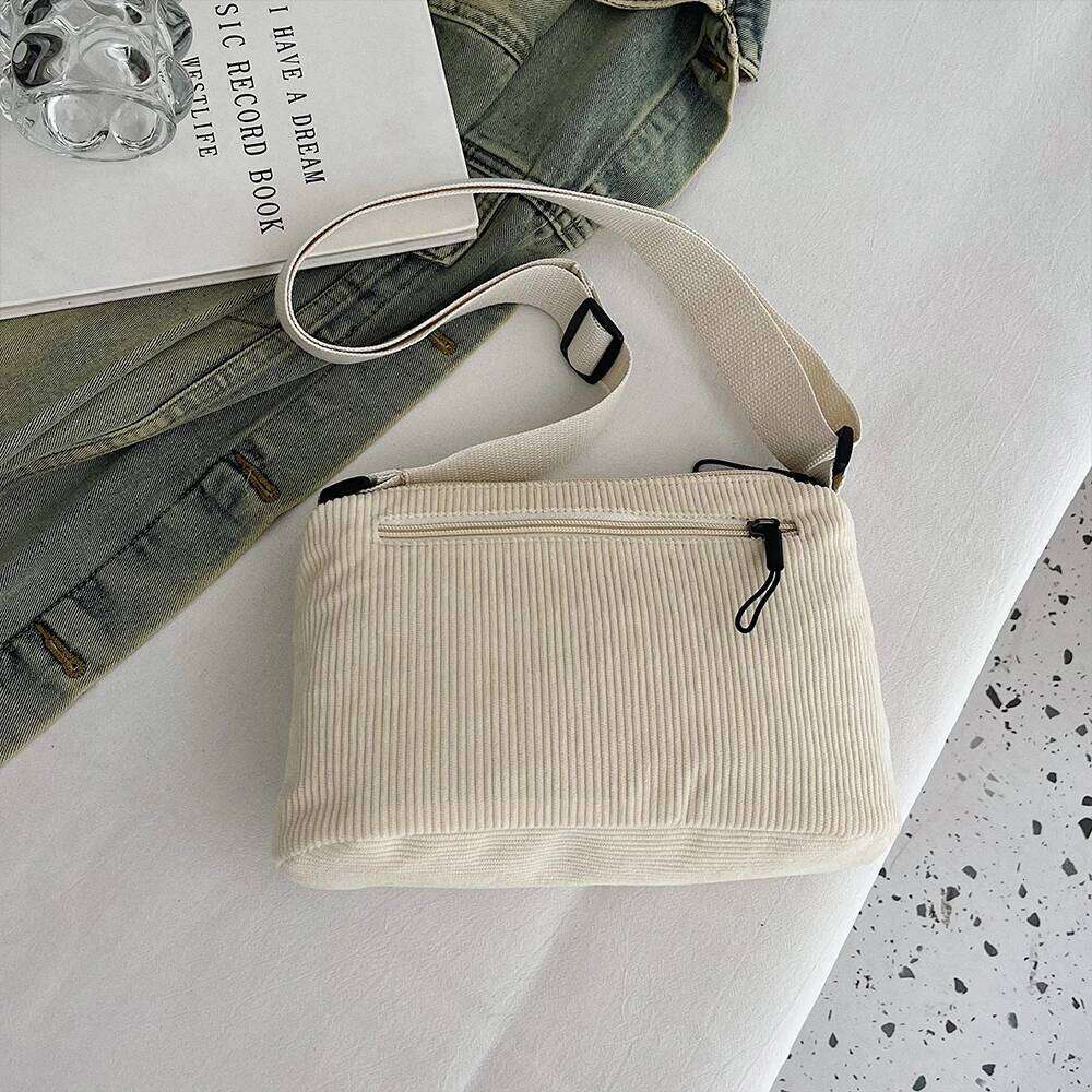 New Minimalist Fleece Women's Shoulder Versatile Multi-Layer Commuting Crossbody Bag XJ260129