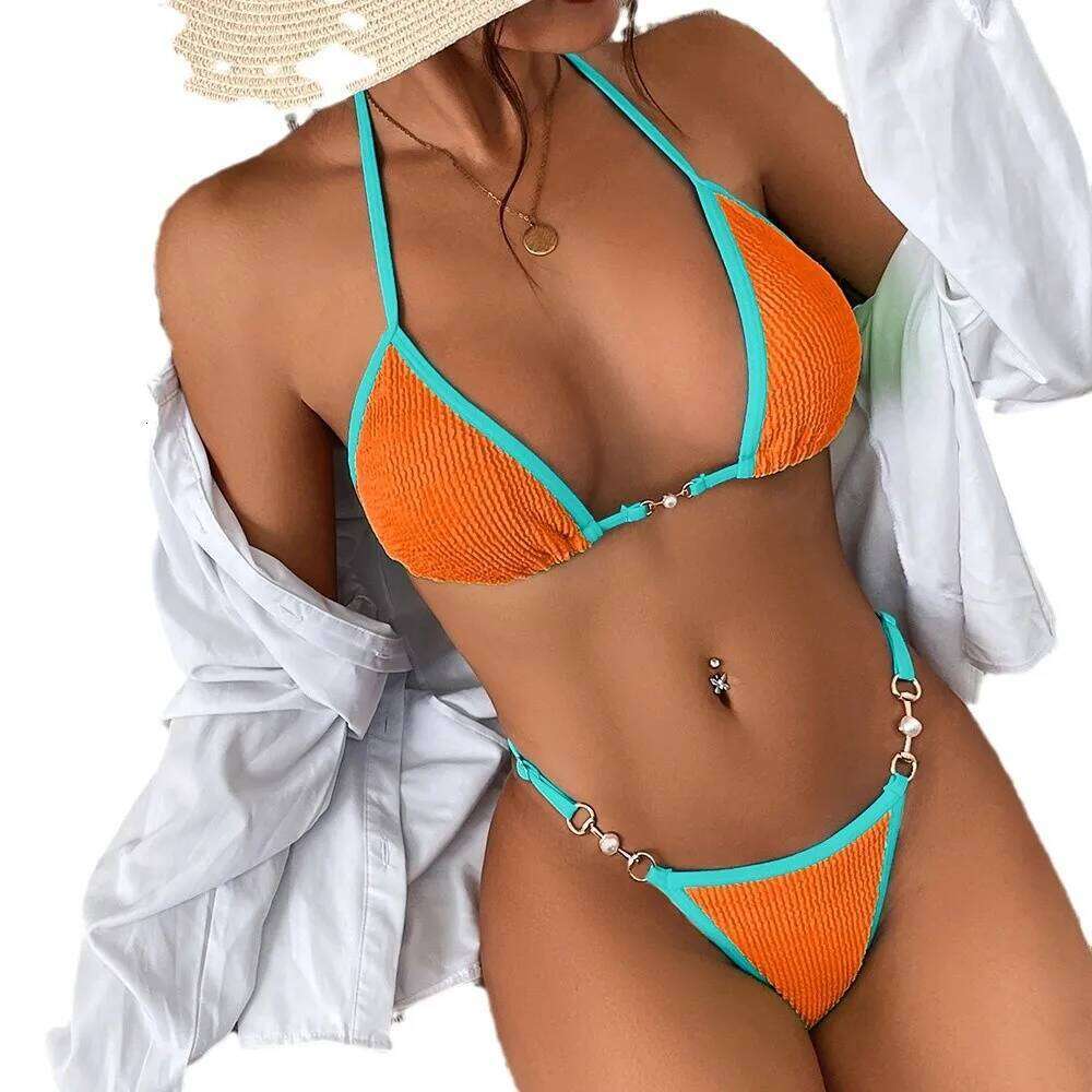 Split Women's Lace Up Tight and Bathing Suit Swimsuit Women Sexy Bikini XJ260206