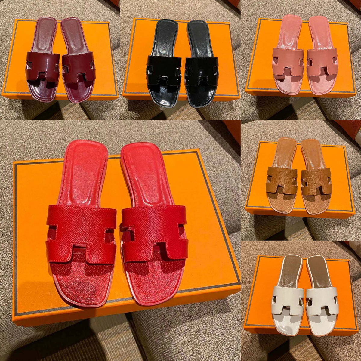 designer slippers sandals designer shoes chaussure Flat Flip Flops slide ladies Beach sandal summer leisure women slides sandals genuine leather luxury shoes 35-42