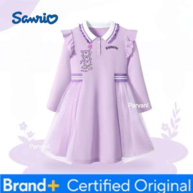 Sanrio Hello Kitty My melody Kuromi Pochacco anime-themed cute girls long-sleeve princess dress for spring and autumn H2602061 - view 3