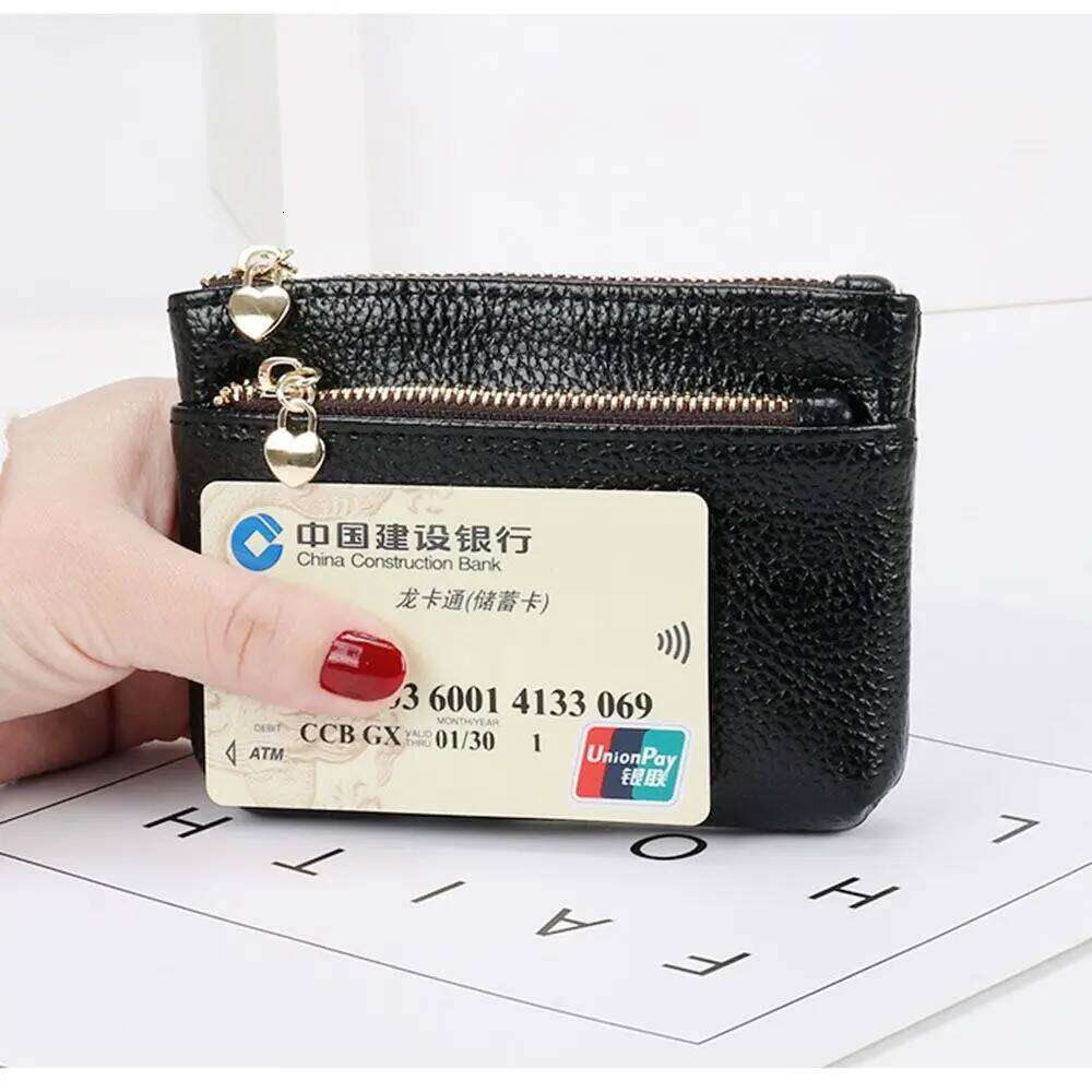 Women Mini Change Purses Leather Purse Zipper Pouch Card Wallet Kids Coin Pocket Wallets Key Chain Holder Y260206