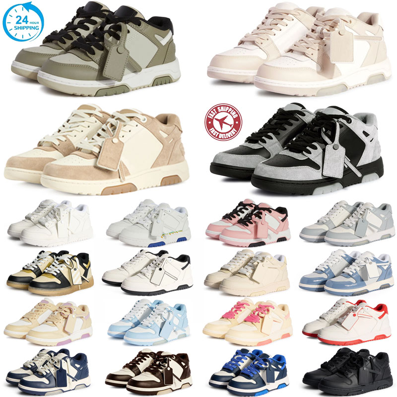 New OFF-White Designer Casual Shoes Out Of Office Sneaker top lemon yellow black navy blue grey pink beige Plate-forme casual shoe for low cut men women outdoor sneakers