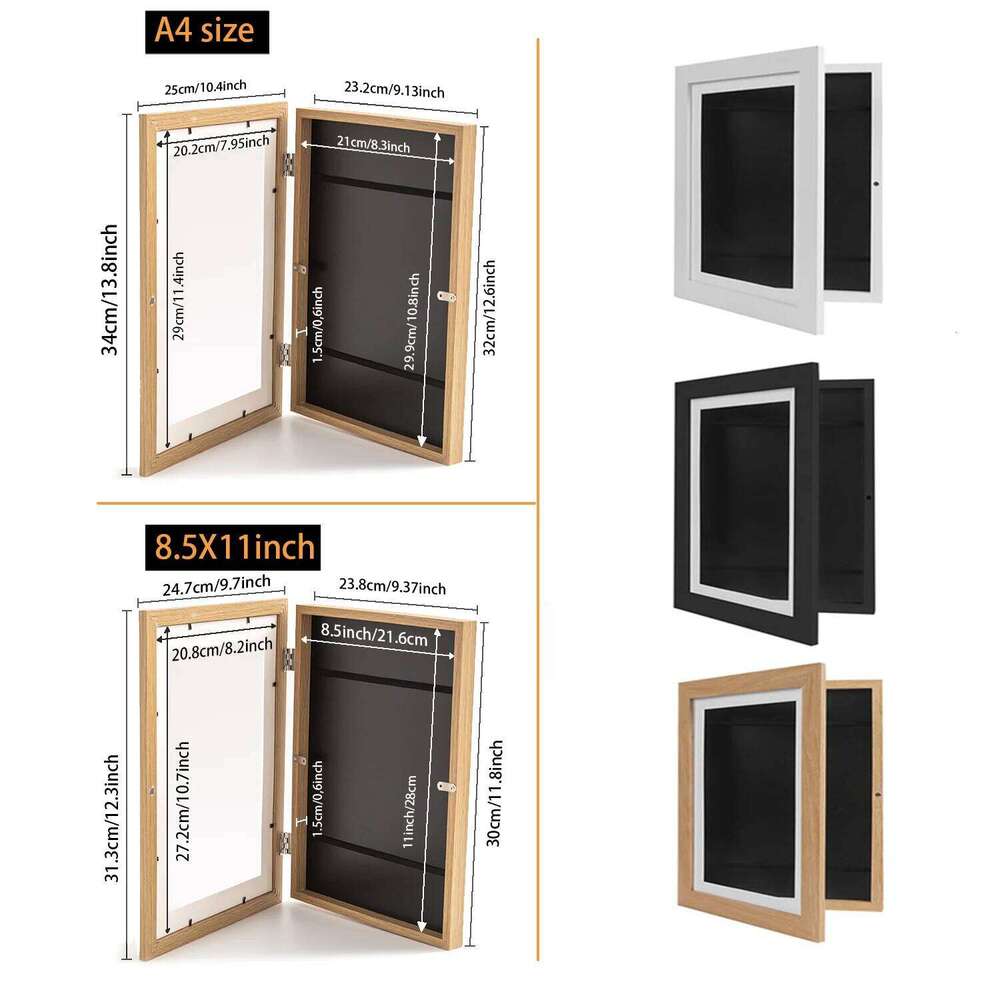 Children Art Frames Magnetic A3 A4 Changeable Kids Frametory for Drawing Paintings Pictures Display Storing Photo Frame S260205