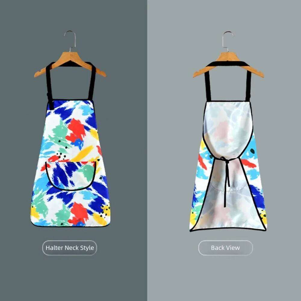 New Waterproof Sleeveless Oil-proof Painting Apron Art Craft Adjustable Cook Bib S260205