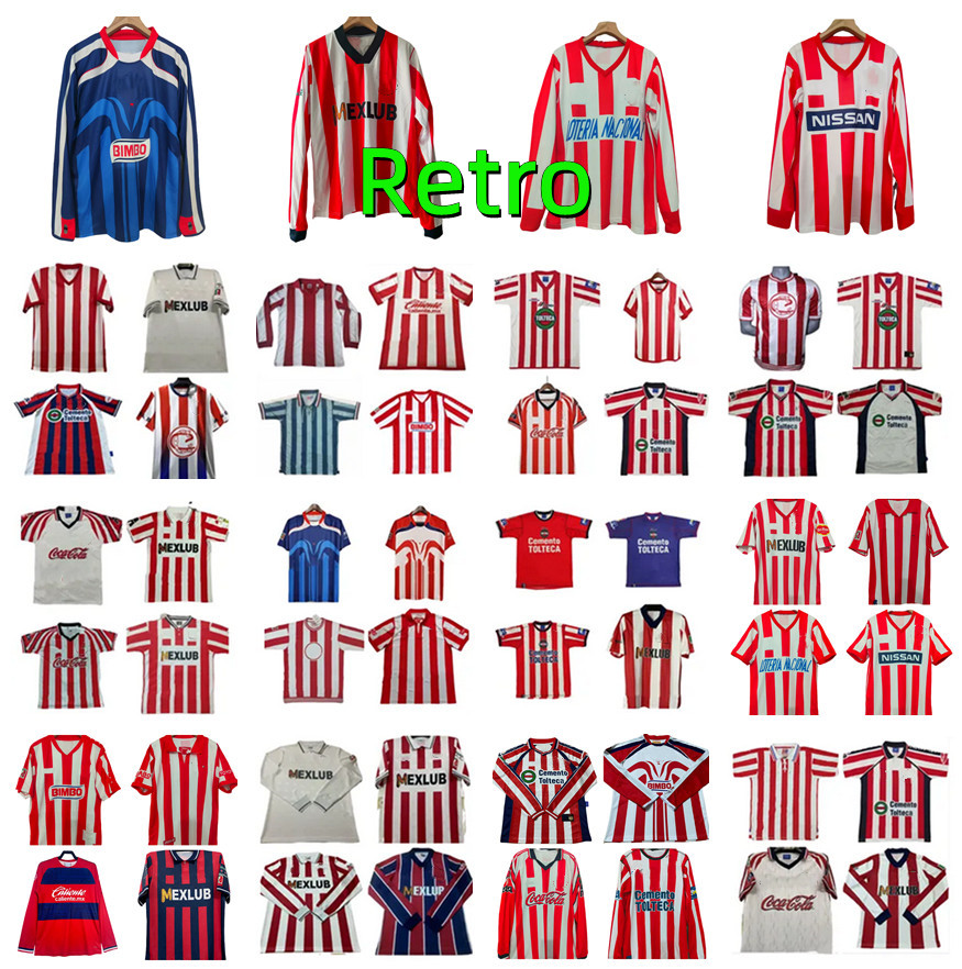 Retro Chivas soccer jerseys 1995 1996 1997 1998 1999 2000 2005 2006 2007 Guadalajara Vintage football shirts T long sleeve uniform 86 88 94 95 96 97 98 99 00 01 02 03 06 year
