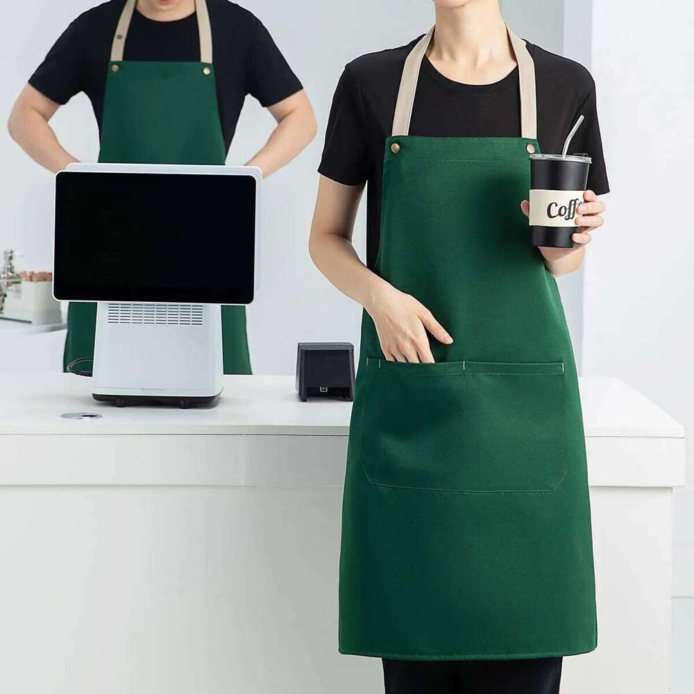 1 Piece Adjustable Chef with Pockets Men And Women Multi-Functional Work Apron for Restaurant Barbecue Cooking Baking S260205