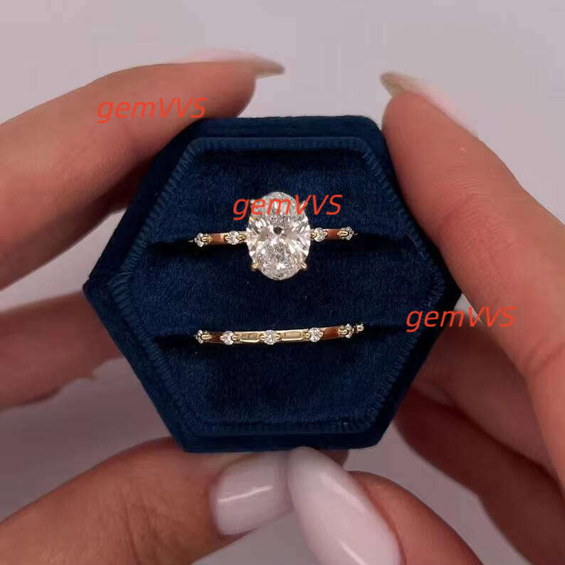 Oval Diamond Ring IGI Certified Fine 9K 10K 14K 18K Goldsolid Jewelry Handmade Engagement Rings For Women