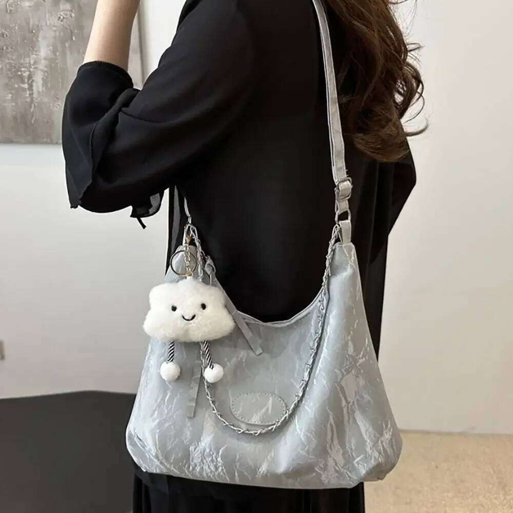 Street Trendy Large Capacity Tote Summer New Urban Leisure Shoulder Simple Fashion Commuter Bag Y260205