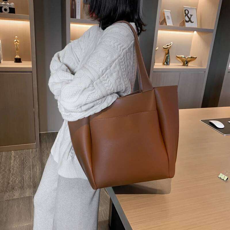 Women's Bag Large Capacity Shoulder High Quality PU Leather Handbags and Purse Female Retro Tote Bags sac a main femme Y260205