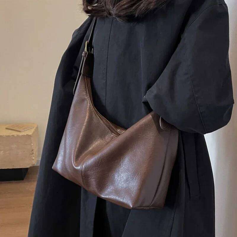 New Style Pu Zipper Women's Shoulder 2026 Fashion High Capacity Sewing Thread Crossbody Bags Free Shipping Bolsas Femininas Y260205