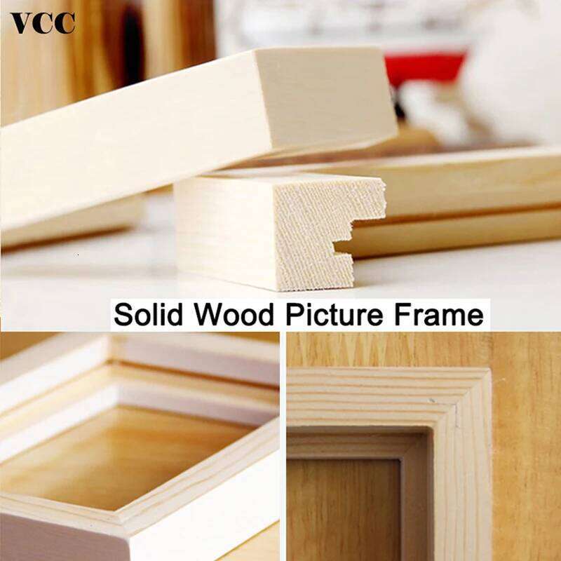 Natural Wooden Picture Frames Classic For Wall Hanging With Plexiglass 9X13 10X15 13X18cm Pictures Frame Photo Decor S260205
