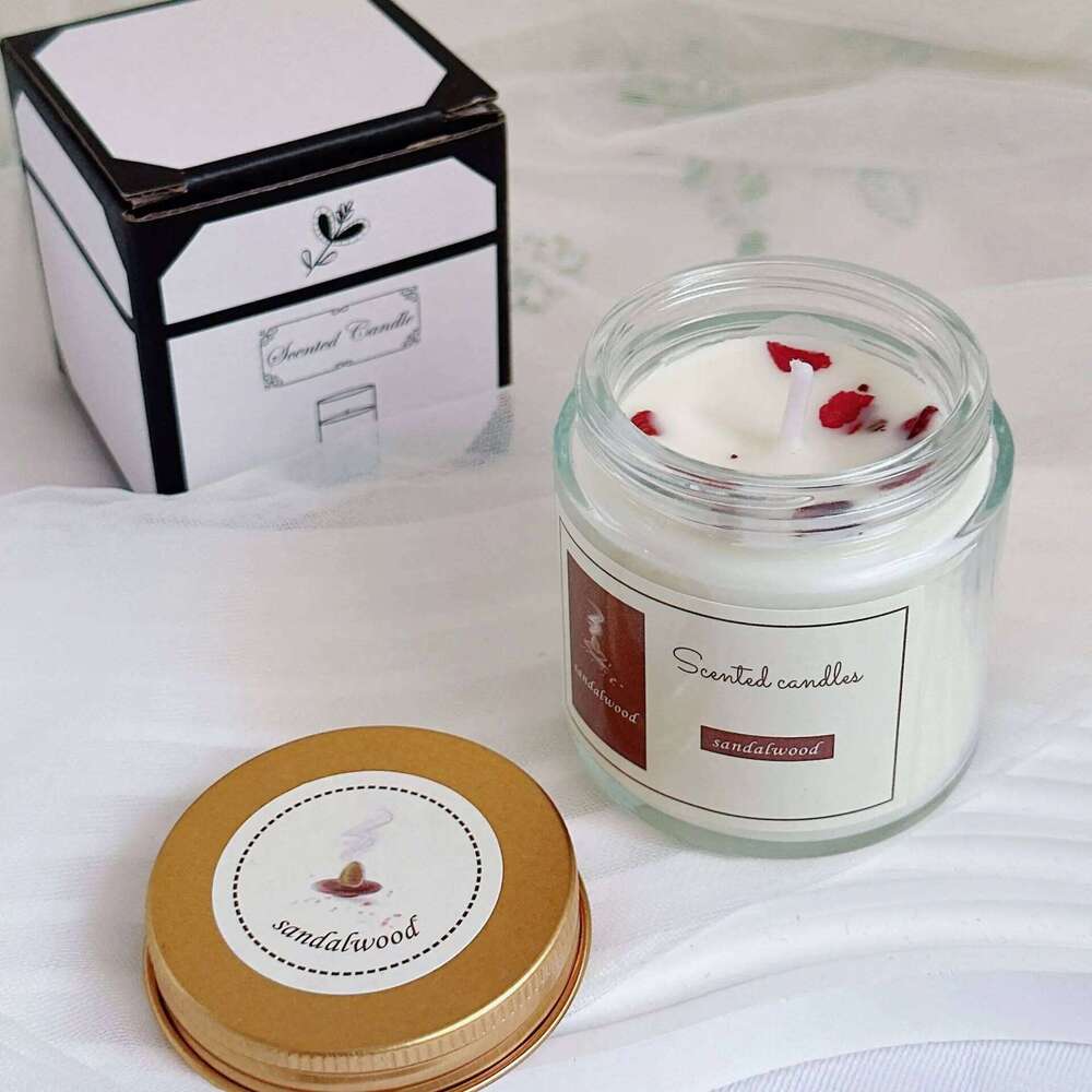 Soybean wax creative transparent glass jar aromatherapy candle fragrance S260205