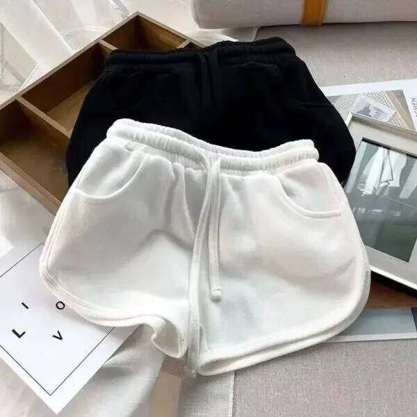 Mini cotton summer Korean version casual sports shorts women loose wide legs A word C260206