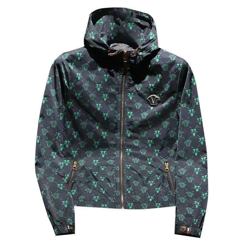 European High-End Casual Versatile Hooded For Men, Spring And Autumn New Trendy Slim Fit Youth Jacket