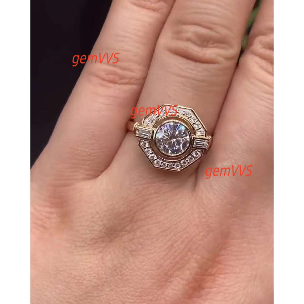 High Quality 10K Gold Moissanite Diamond Ring For Wedding Or Anniversary & Gift Use Available At Export Price