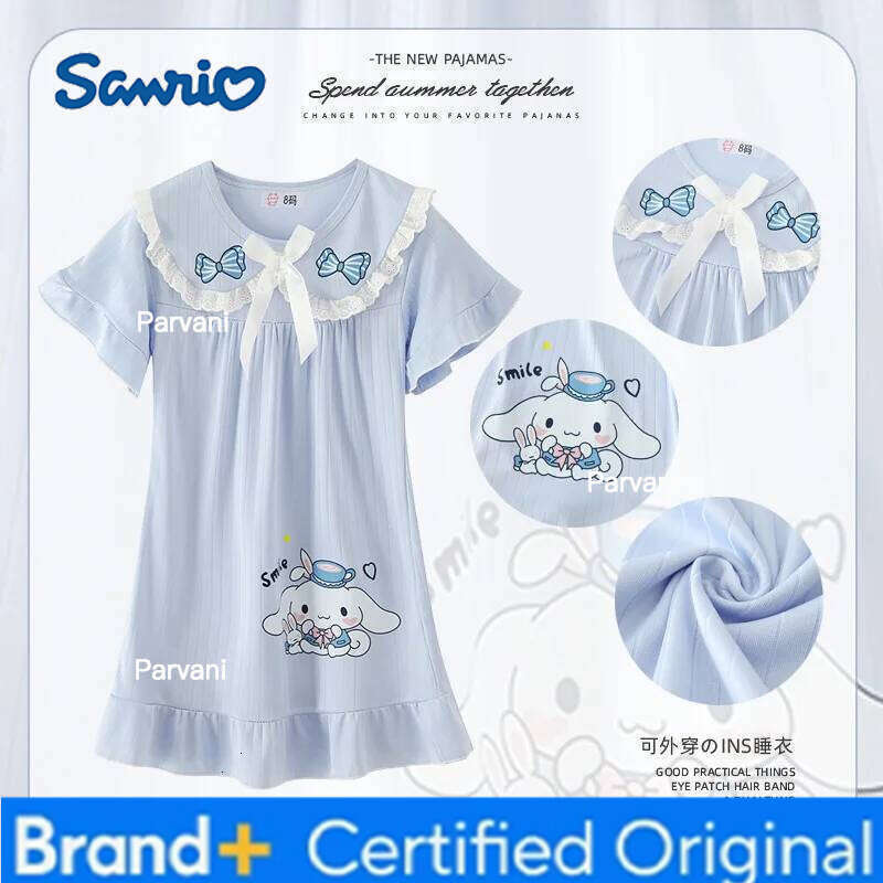 Sanrio Girls Summer Pajamas Set Child House Clothing Nightgown Sleepwear Robe Children's Comfortable H2602061 - view 5