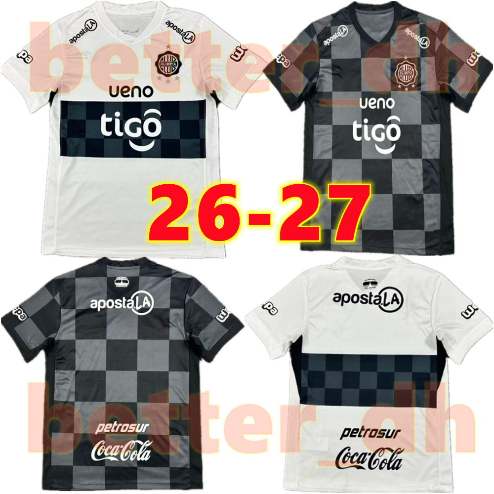 25 26 Club Olimpia Soccer Jerseys2002 Home R.REDES D.GONZALEZ Retro 2025 2026 Olimpia Football Shirts BENEDETTO Men Uniforms