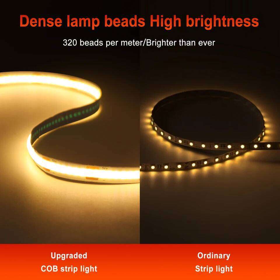 Super Bright USB DC5V COB Led Light Strip 320LED/m High Density Flexible Linear Lighting Warm/Natural/White 50cm 1m 2m 3m 4m 5m Z260206