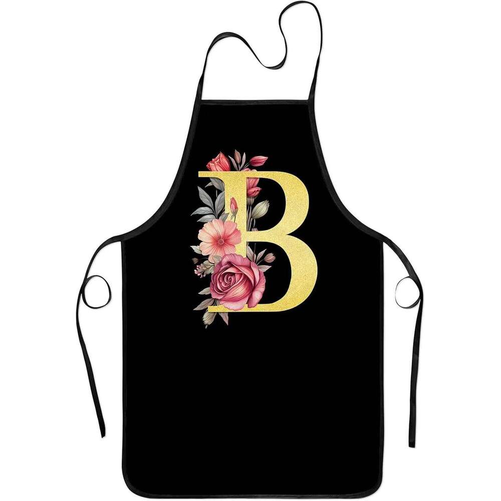 Monogrammed Monogram Aprons A-Z Initial Gifts Women, Letter Apron for Cooking Baking S260205