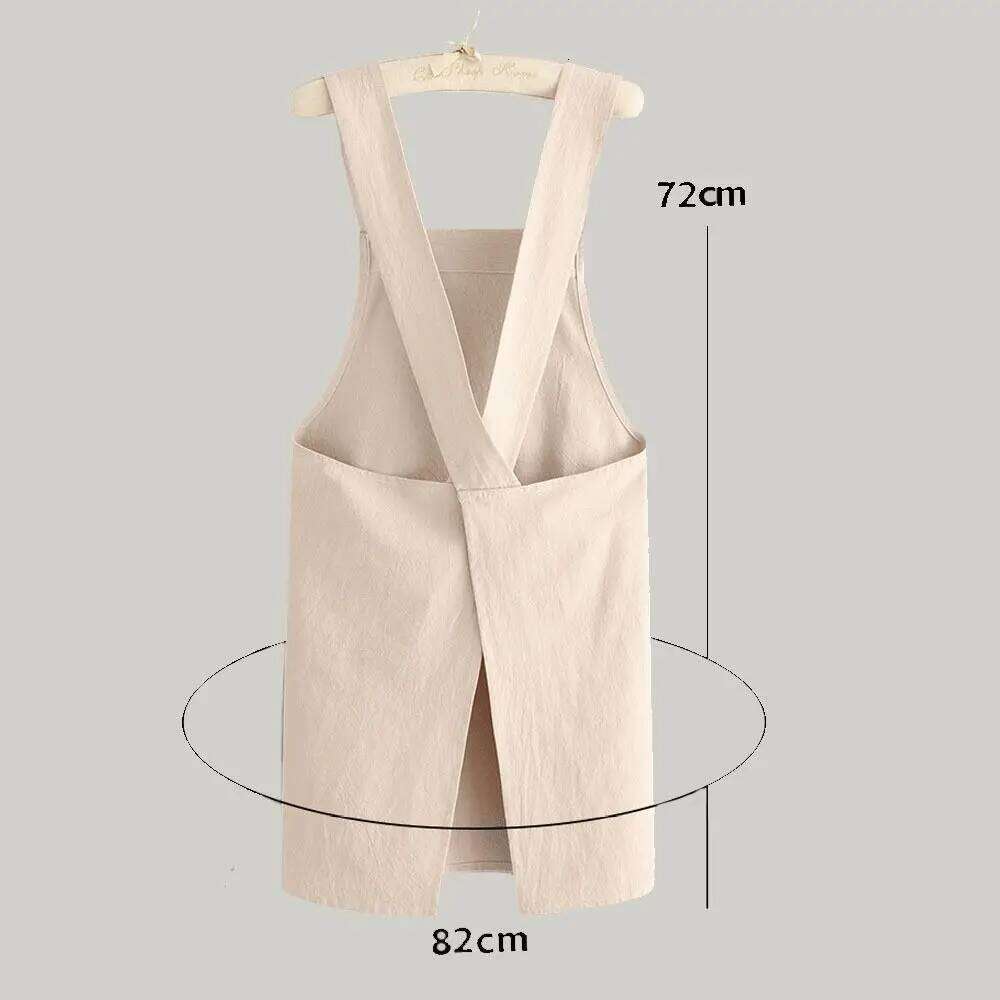 Simple Cotton Japanese Waist Breathable Home Cooking Smock Anti Dirty Kitchen Aprons Boys and Girls S260205
