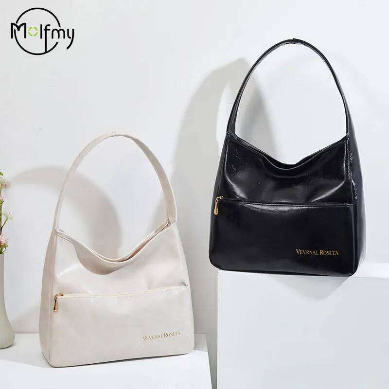 Women's Trendy Luxury Brand Bags Large Capacity Tote Simple Versatile Commuter Shoulder Handbag FashionStudent Classroom Bag Y260205