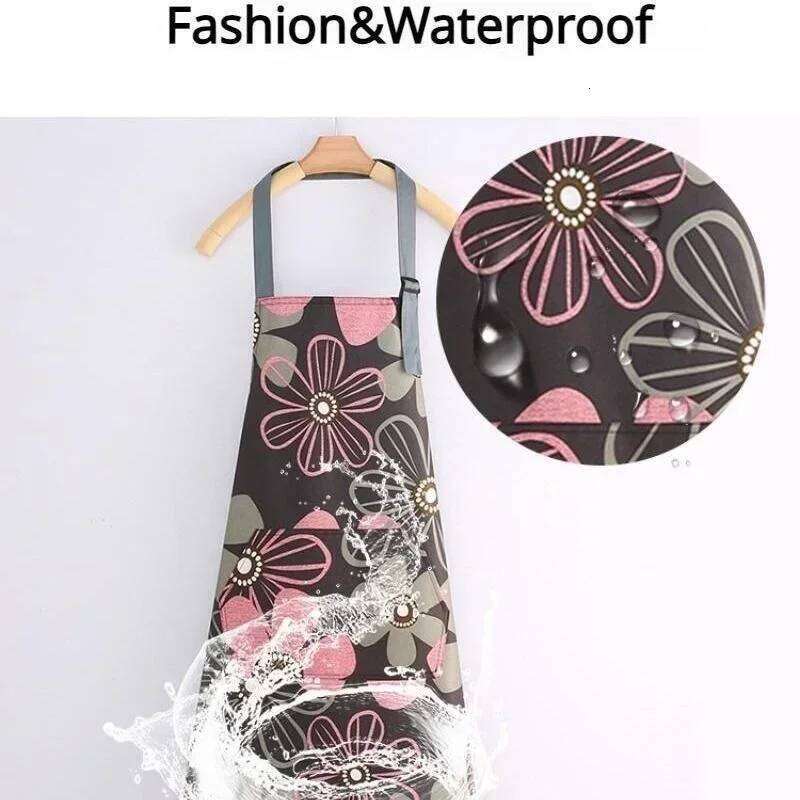 Adjustable Waterproof Kitchen for Fashion Lovely Cooking Coffee Baking Oil-Proof Anti-dirty Aprons Restaurant Supplies S260205