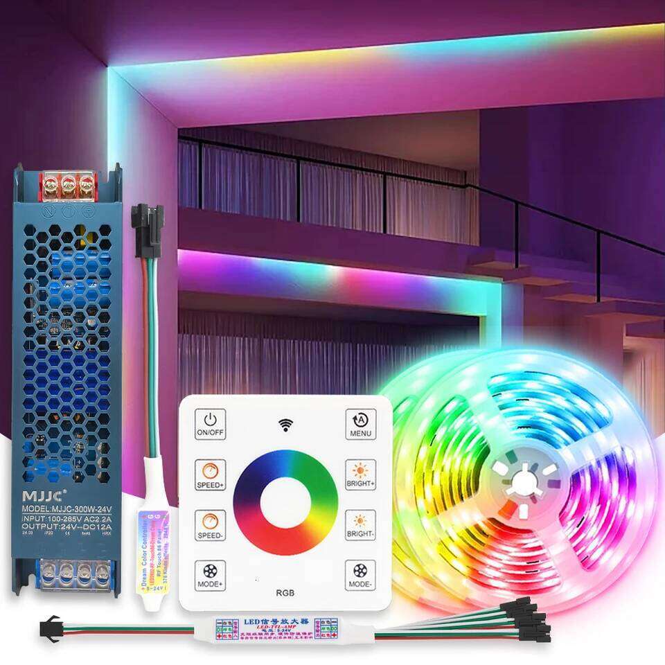 RGBIC COB LED Strip WS2811 24V 480 Diodes 5M 10M 15M 20M RGB IC Chasing Effect Lights Tape Diode Ribbon Lamp for Room Decoration Z260206