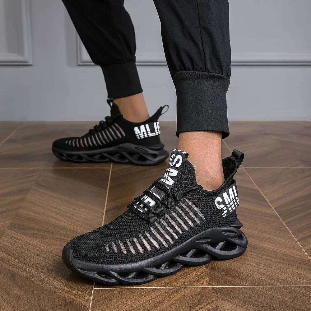 Men's Comfortable Lace Up Tennis Lightweight Running Shoes Size 38-46 Black Couple Walking Sneakers