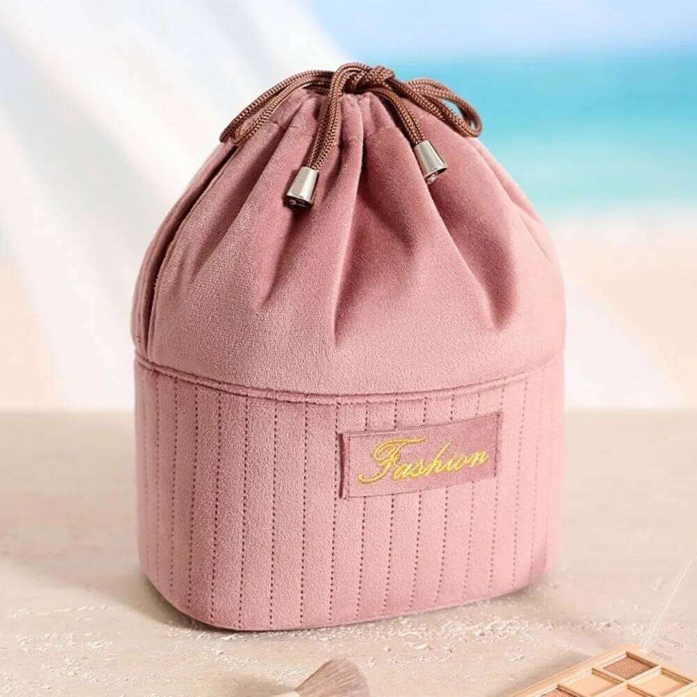Large Capacity Drawstring Makeup Partition Design Vertical Style Toiletry Lightweight Thickened Cosmetic Bag Travel Use Y260206