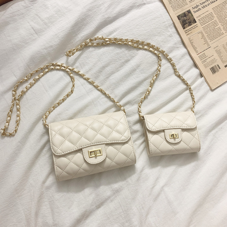 Women'S Bag New Fashion Rhombus Small Square Bag Mini Chain Bag Student Purse Crossbody Bag