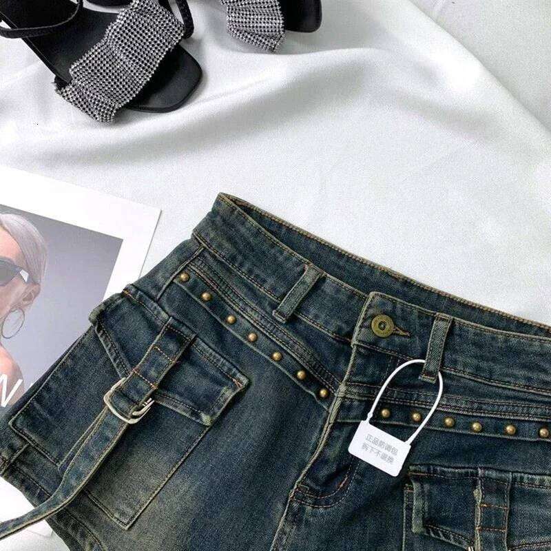 Y2K 2000S Cargo Denim Women Streetwear Vintage High Waist Shorts Jeans Summer Harajuku Korean Sexy Hot Short Pants New XJ260206