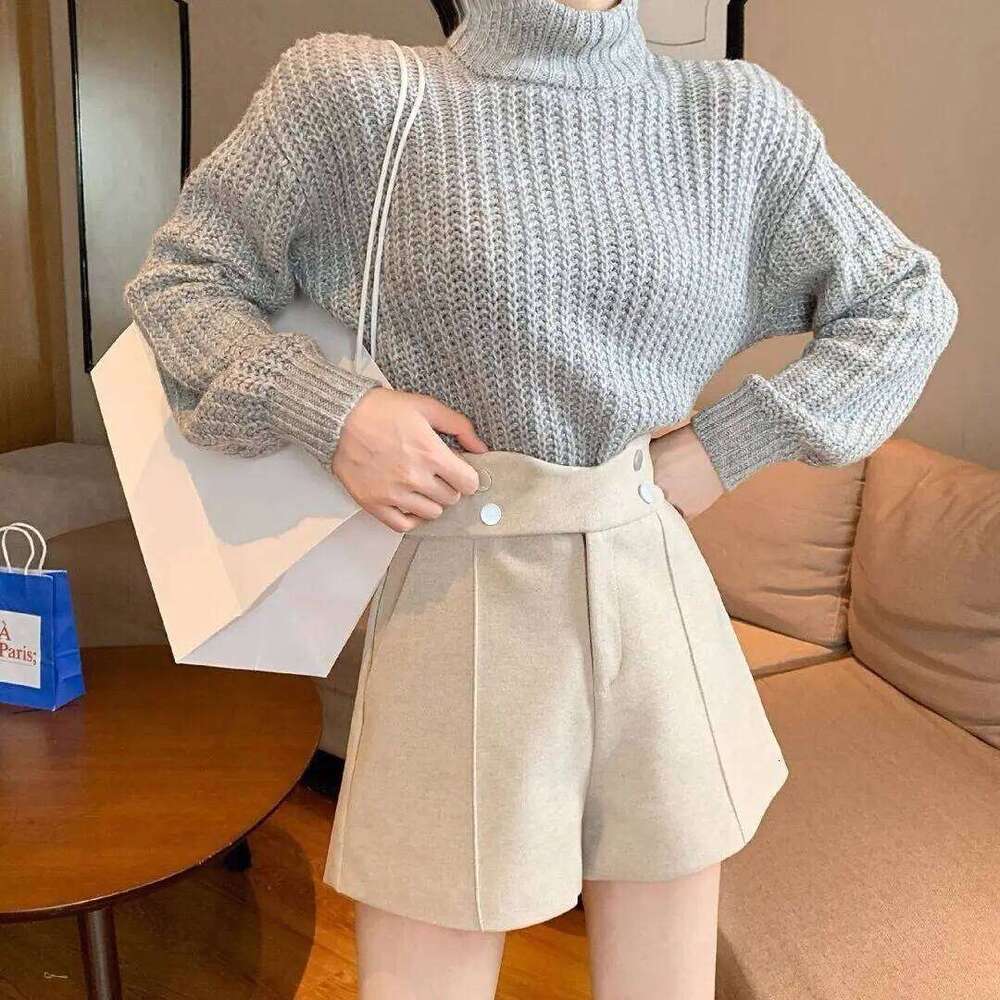 Autumn Shorts Women Loose All-match Soft Ulzzang Preppy Clothing Retro Casual Solid Female Fashion New Chic Streetwear Tender H260206