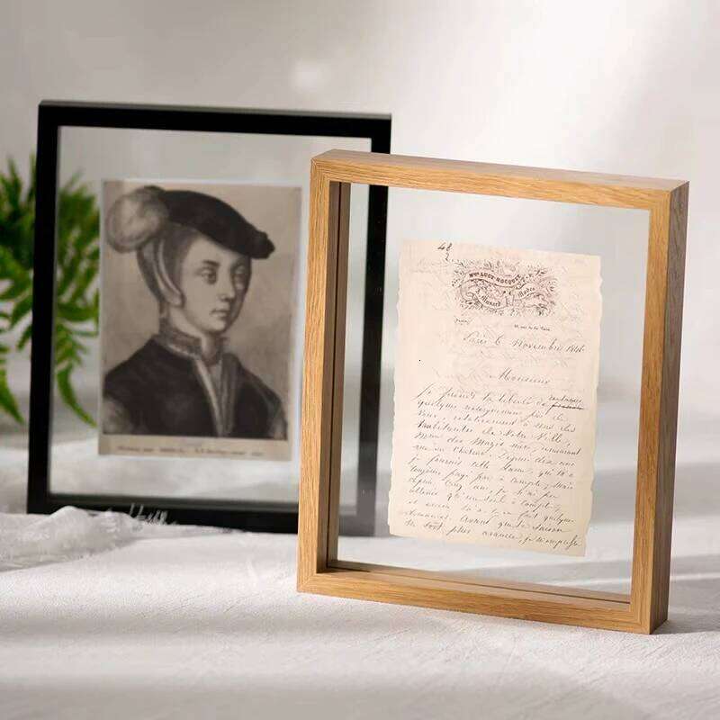 Wood Specimen With Real Glass Frame,Picture For Wedding Picture Frame Desktop Photo Decor S260205