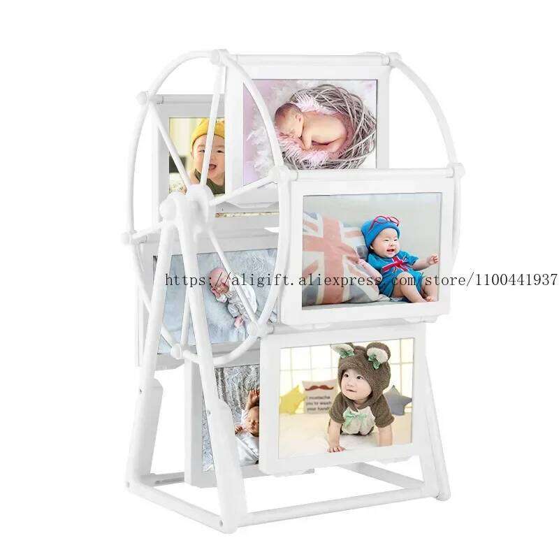Rotating Ferris Wheel Creative Combination Children's Wedding Photos Personalized 5-inch Windmill Photo Frame S260205