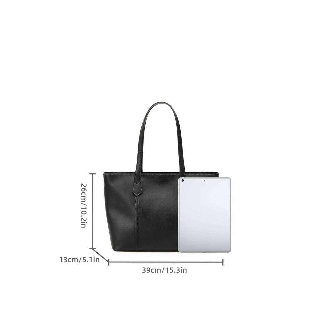Solid-Color Large-Capacity Women's Fashionable and Minimalist Tote Handbag & Shoulder Bag Y260205