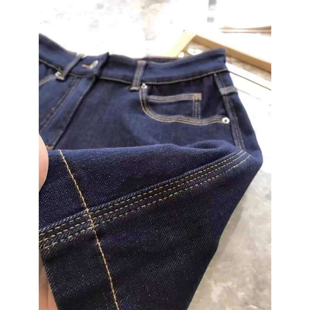 Large Size Dark Blue Women's Denim Shorts Summer Ladies Thin High Waist Straight Tube A-line Hot Pants Daily Casual Bottoms Tide XJ260206