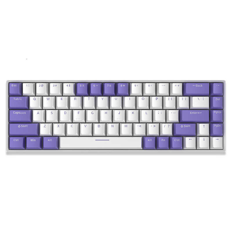 60% layout ZK68 mechanical keyboard with 68 keys, RGB lighting, three modes, gaming and office use, intelligent switch mechanism X250203