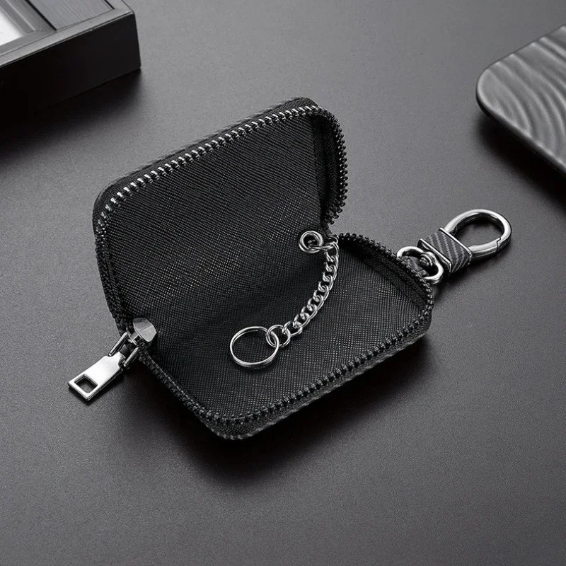 Leather Keychain Wallet Multi-Functional Key Holder for Keys Cards Coins Mini Purse Organizer 260129