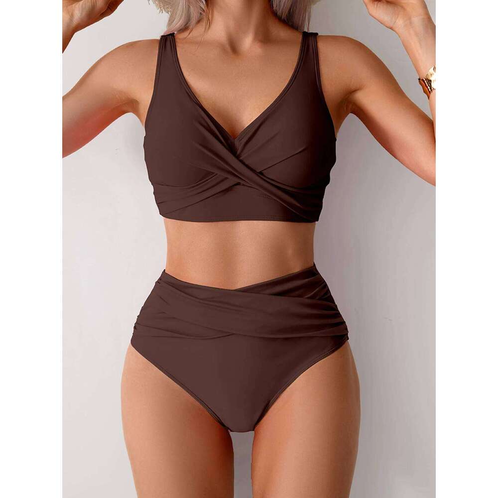 2025 New Sexy Cross High Waist Bikini Sets Swimsuit For Women Push Up Swimwear Female Two Pieces Bathing Suit Summer Beach Wear XJ260206