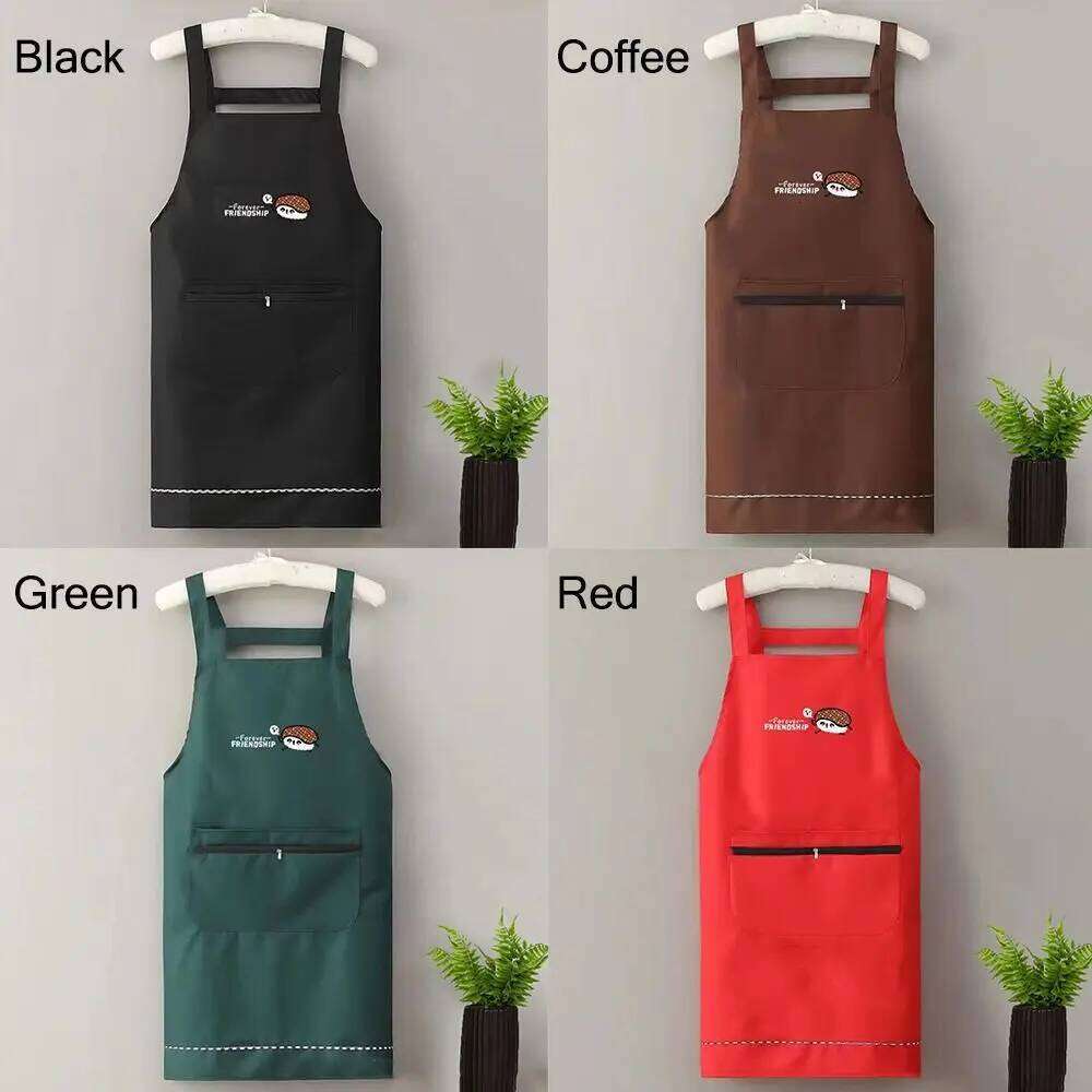 Kitchen Household Abrasion Resistant Waterproof Antifouling Barista Restaurant Uniform Work Apron S260205