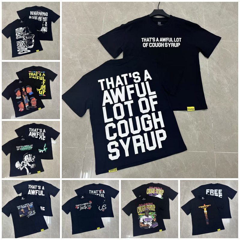 awful lot of caugh syrup designer t shirt mens summer men t shirt fashion street shirts graphic tee y2k shirt coughsyrup alocs shirt s--xl