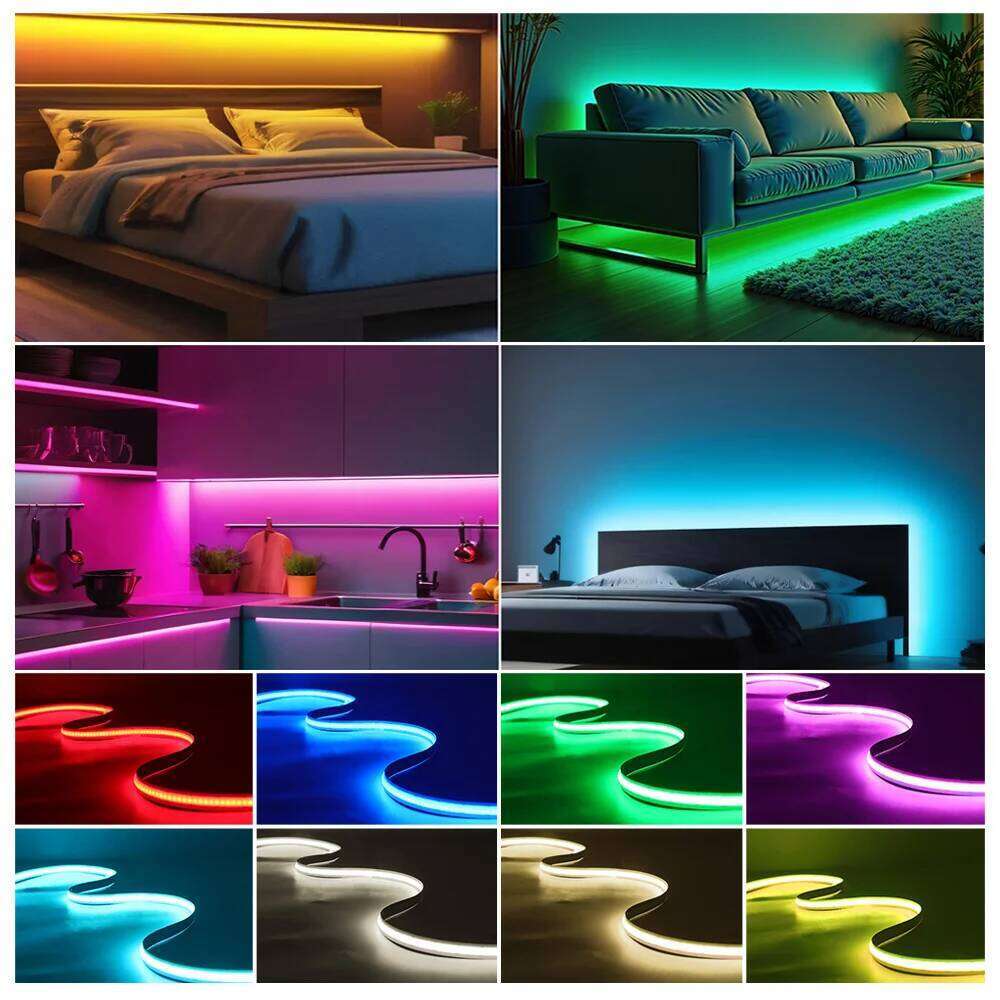 5V USB LED COB Light Strip Touch Dimmer Flexible Diode Tape 5mm 320Leds/m Linear Ribbon Indoor Lighting DIY TV Mirror Backlight Z260206