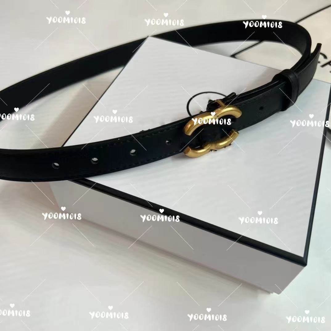 Designer Womens Thin Letters Fashion for Woman Lady Brown Waistband Black Gold Buckle Belt Beige Classic Ceinture Width 2.8cm/3.0cm with box good 2026