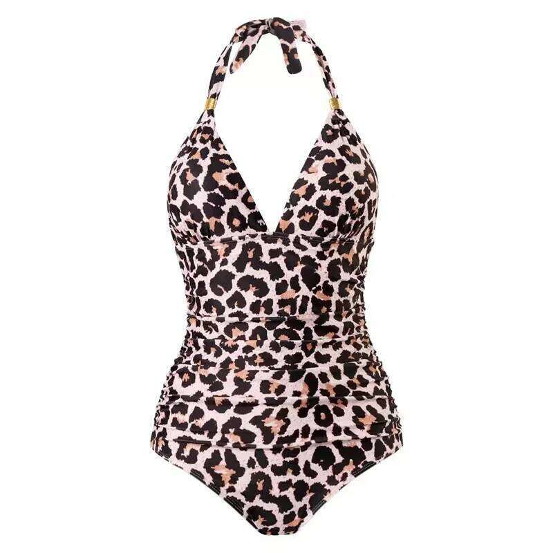 2024 Sexy One Piece Tankini Plus Size Swimwear Women Black Halter Hot Monokini Swimsuit Push Up Bathing Suit High Waist Bodysuit XJ260206