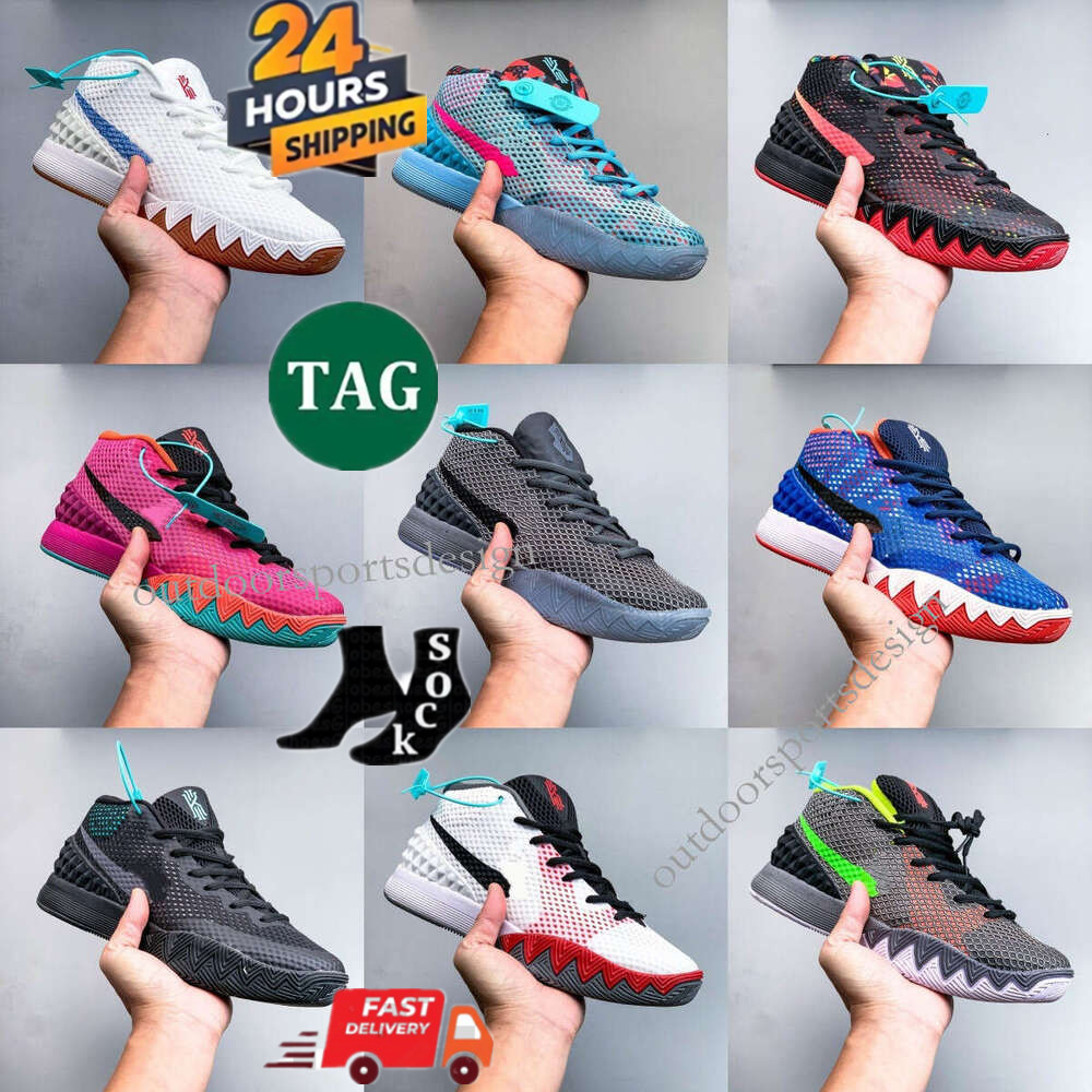 2026 designer EP 1 men's basketball shoes classic designer kyrie player signature basketball shoes black, white and red outdoor leisure non-slip sports shoes 36-45
