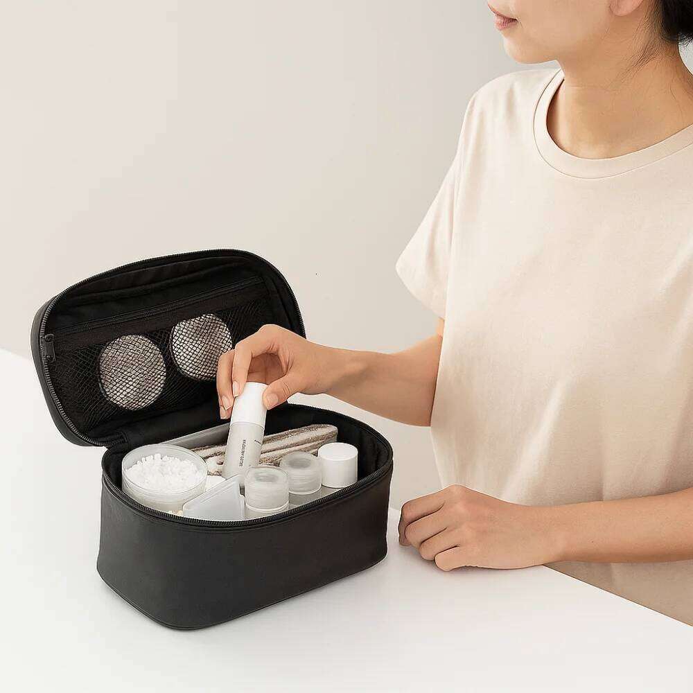 Japanese Style Women's Makeup Handheld Large Capacity Washing Storage Handbag Double Zipper Men's Toiletry Bag Y260206