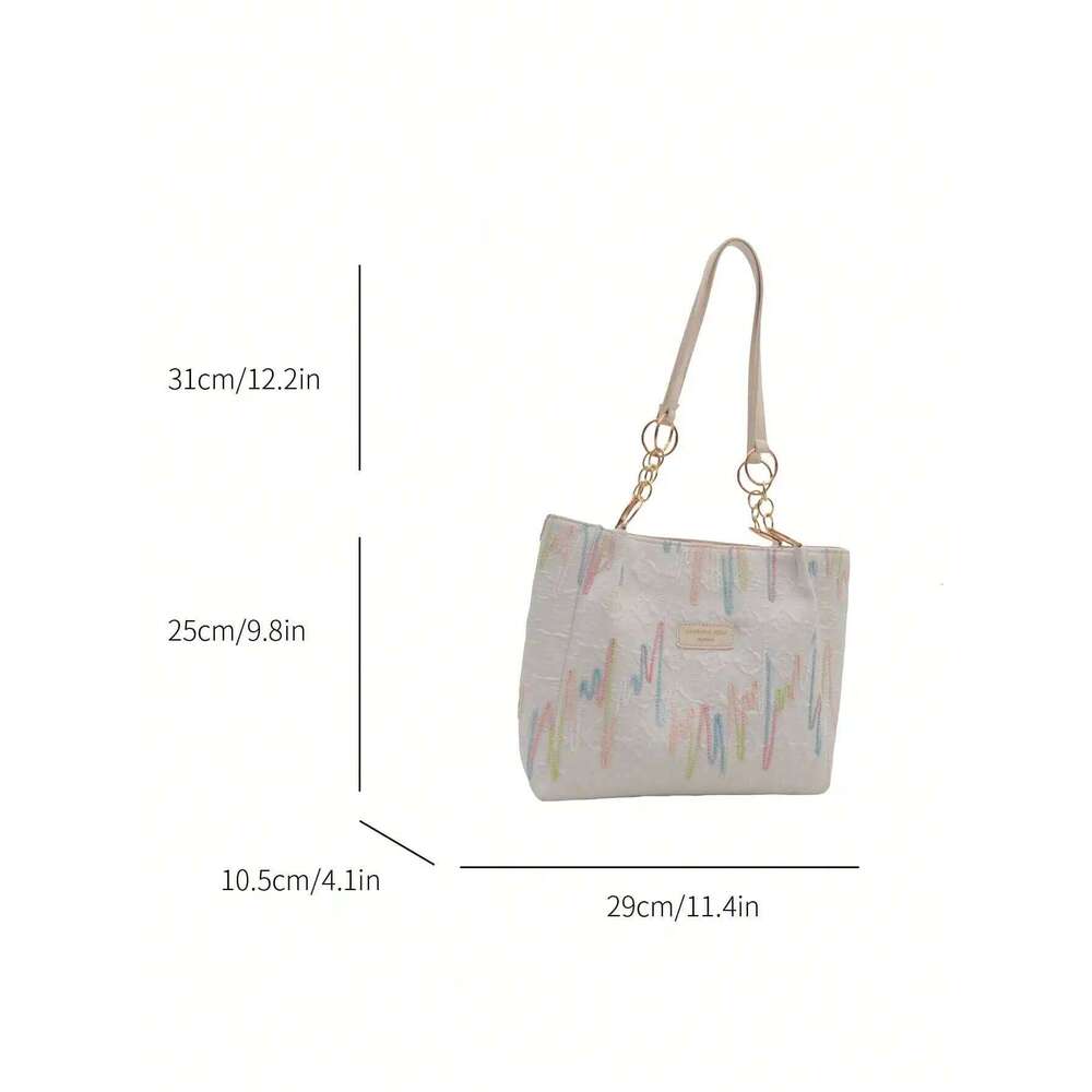 Large Capacity Tote For Women, Casual Handbag, Korean Plaid Shoulder Commuter Bag Commute Women's Fashion bags 2025 Y260205