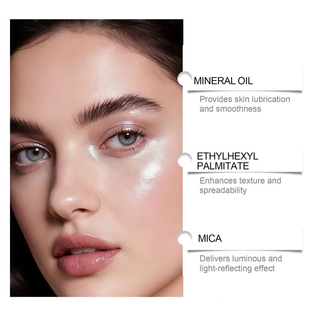 zephoco Highlighter Liquid Light Pink Natural Shiny Smooth Beautiful Daily Face Makeup